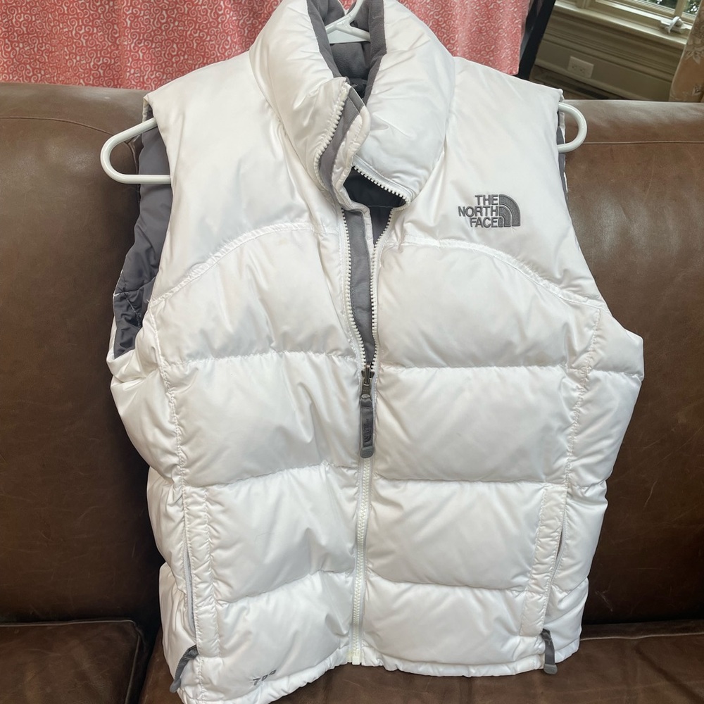 North Face White Goose Down Vest - size S